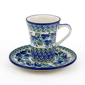 Filiżanka i spodek espresso F70 0,11l  <br> 2273X Kobaltowe bratki